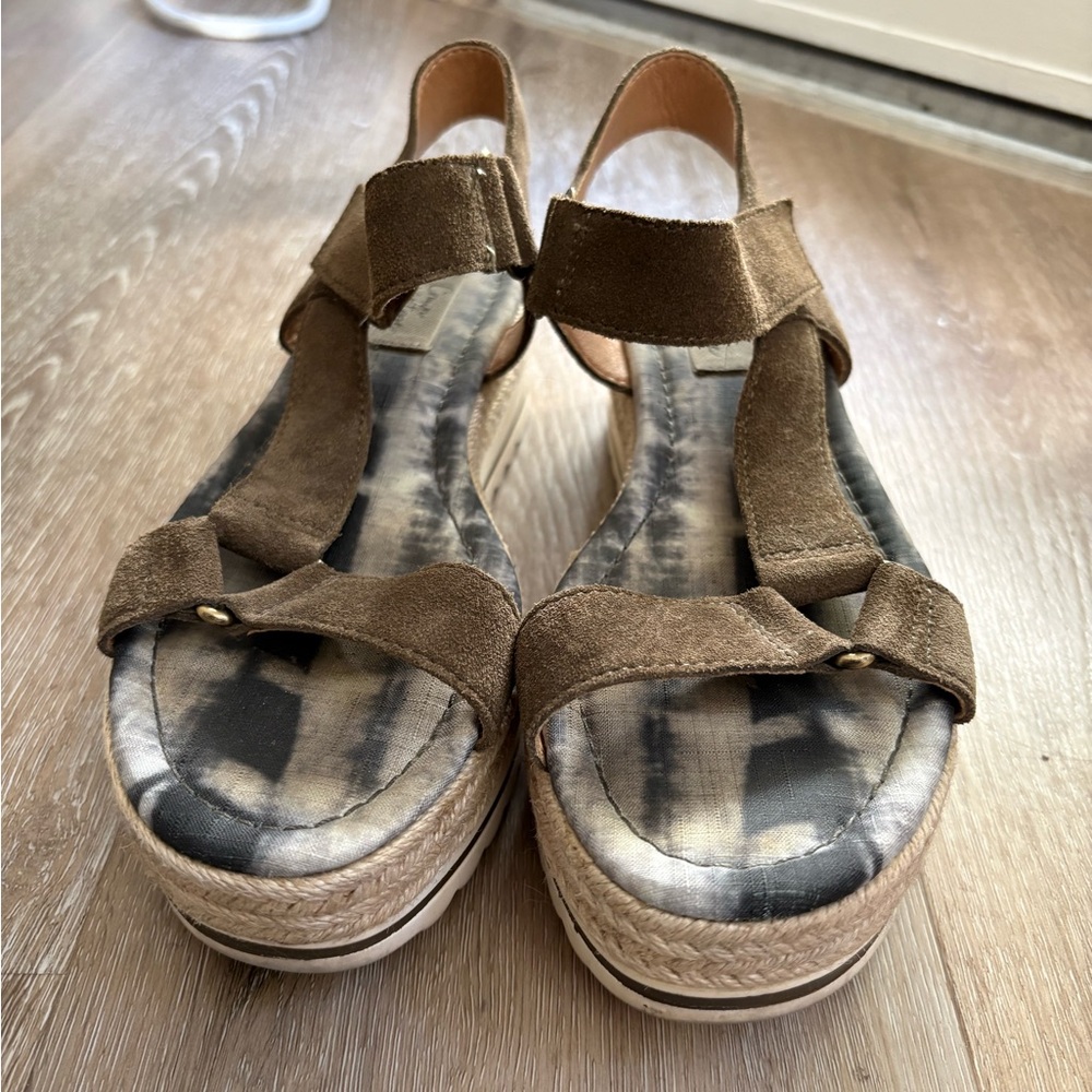 Brown Suede Women's Sandals